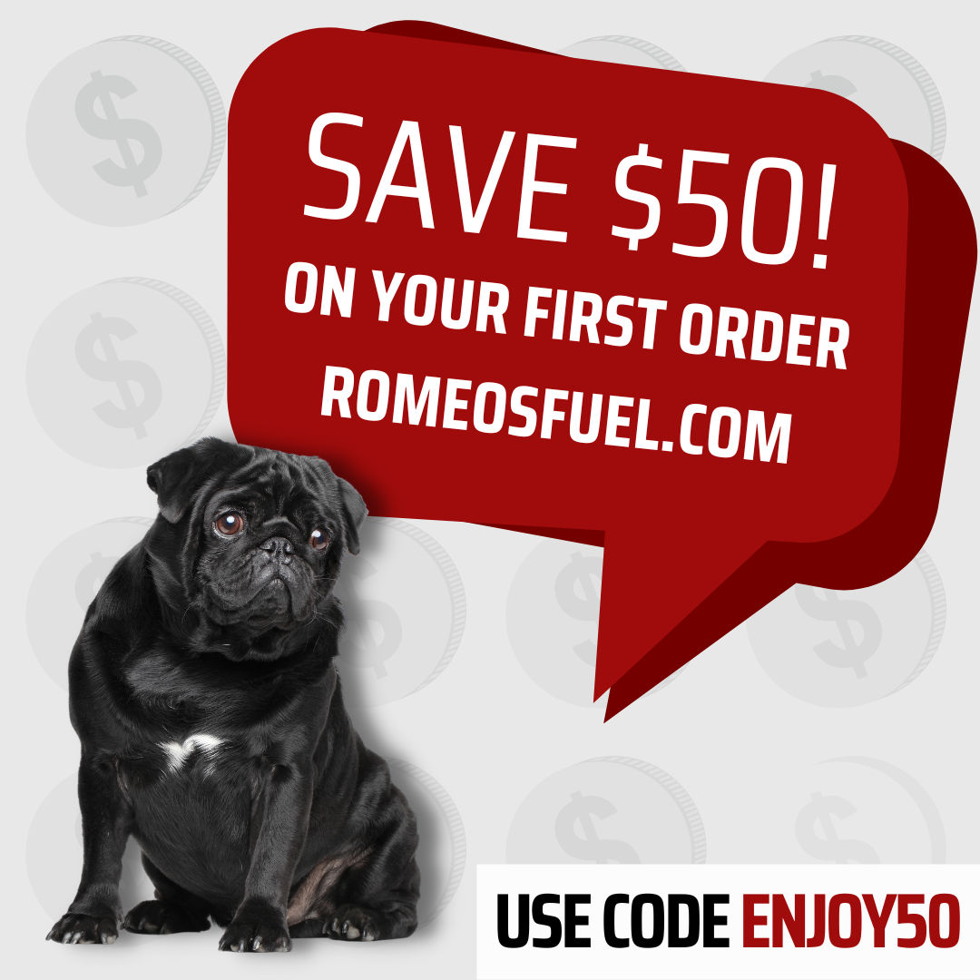 Save $50 on your first order from romeofuels.com. Use code ENJOY50. 